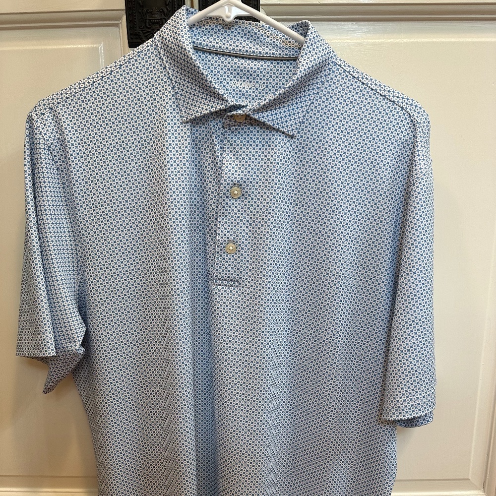 Johnnie-O Mens Performance Golf Shirt EUC Size M